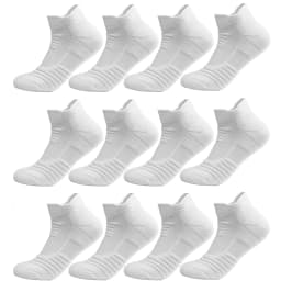 3/6 Pairs Breathable Mesh Athletic Terry Socks Cushioned Moisture Managing Durable for Running Hiking Sports Reduces Foot Pain
