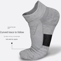 3/6 Pairs Breathable Mesh Athletic Terry Socks Cushioned Moisture Managing Durable for Running Hiking Sports Reduces Foot Pain