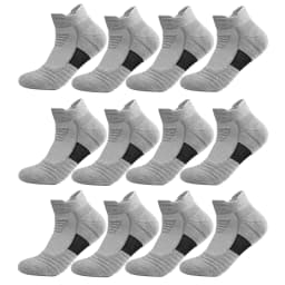 3/6 Pairs Breathable Mesh Athletic Terry Socks Cushioned Moisture Managing Durable for Running Hiking Sports Reduces Foot Pain