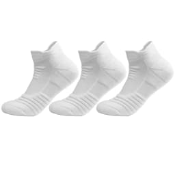 3/6 Pairs Breathable Mesh Athletic Terry Socks Cushioned Moisture Managing Durable for Running Hiking Sports Reduces Foot Pain
