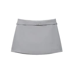 Women's Solid Color Skort with Belt Side Zipper Casual Shorts Skirts Fashionable And Stylish Women's Clothing