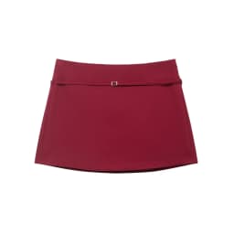 Women's Solid Color Skort with Belt Side Zipper Casual Shorts Skirts Fashionable And Stylish Women's Clothing