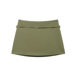 Women's Solid Color Skort with Belt Side Zipper Casual Shorts Skirts Fashionable And Stylish Women's Clothing