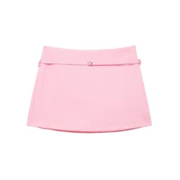 Women's Solid Color Skort with Belt Side Zipper Casual Shorts Skirts Fashionable And Stylish Women's Clothing