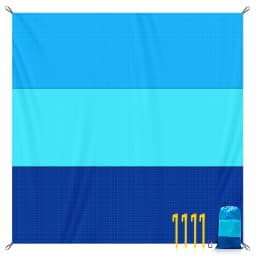 Multiple Sizes Beach Blanket Sandproof Waterproof Large Quick Drying Outdoor Picnic Mat with 4 Stakes for Travel Camping Hiking