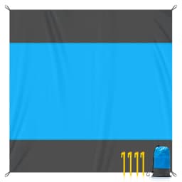 Multiple Sizes Beach Blanket Sandproof Waterproof Large Quick Drying Outdoor Picnic Mat with 4 Stakes for Travel Camping Hiking