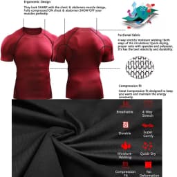 Men's Compression T-Shirt Summer Sportswear Running T Shirt Elastic Quick Dry Sport Tops Tee Athletic Gym Workout T Shirts Men