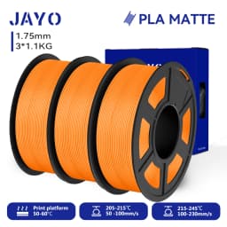 JAYO 3D Printer Filament PLA Matte 1.75MM Neatly Wound 3D Filament PLA 1.1KG Smooth Matte Finish 3D Printing Materials