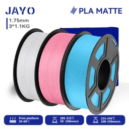 JAYO 3D Printer Filament PLA Matte 1.75MM Neatly Wound 3D Filament PLA 1.1KG Smooth Matte Finish 3D Printing Materials