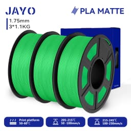 JAYO 3D Printer Filament PLA Matte 1.75MM Neatly Wound 3D Filament PLA 1.1KG Smooth Matte Finish 3D Printing Materials