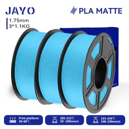 JAYO 3D Printer Filament PLA Matte 1.75MM Neatly Wound 3D Filament PLA 1.1KG Smooth Matte Finish 3D Printing Materials