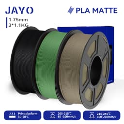 JAYO 3D Printer Filament PLA Matte 1.75MM Neatly Wound 3D Filament PLA 1.1KG Smooth Matte Finish 3D Printing Materials