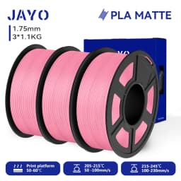 JAYO 3D Printer Filament PLA Matte 1.75MM Neatly Wound 3D Filament PLA 1.1KG Smooth Matte Finish 3D Printing Materials