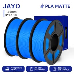JAYO 3D Printer Filament PLA Matte 1.75MM Neatly Wound 3D Filament PLA 1.1KG Smooth Matte Finish 3D Printing Materials