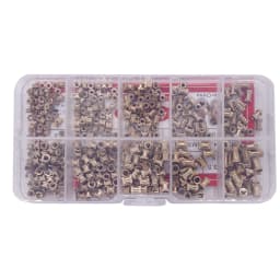 400pcs Injection Molding Knurl Insert Nut Embedded Nutsert Assortment Kit Set 10 Mix Size M2 M3  Solid Brass Copper