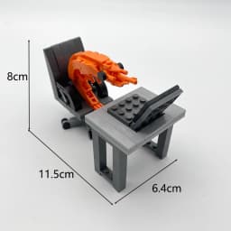 MOC Building Block Shrimp Model Figurines Puzzle Assembly Kit for Boys And Girls Internet Celebrity Creative Parodies Toy