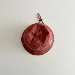 MILANCEL New Spring Baby Girls Hat 1-4T Sweet Embroidered Strawberry Kids Fisherman Hat Cute 6 Colors Children Sun Hat