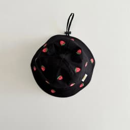 MILANCEL New Spring Baby Girls Hat 1-4T Sweet Embroidered Strawberry Kids Fisherman Hat Cute 6 Colors Children Sun Hat