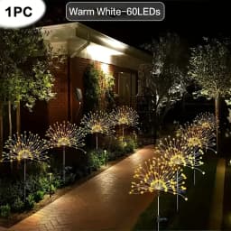 200LEDs Solar Fireworks Lights Outdoor Waterproof Solar Garden Lights 8 Lighting Modes With Remote Control Decorations Light