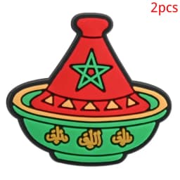 New Moroccan hole shoes charm flower shoe buckle personalized DIY removable soft rubber garden shoes accessories jewelry