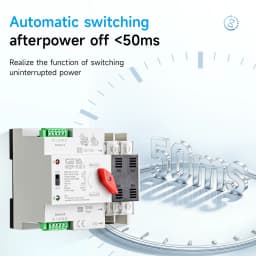 GEYA WIFI Smart ATS 2P 4P 230VAC Dual Power Automatic Transfer Switch Uninterrupted Remote Automatic Control Power Switcher Tuya