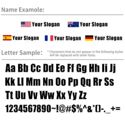 4PCS Custom Flag & Name Bicycle Stickers Waterproof High-quality for Bike Frame Top Tube Helmet Motorcycle and Skateboard Vinyl