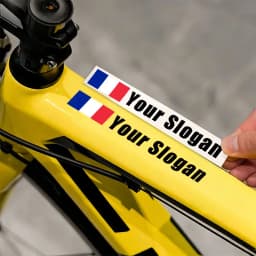 4PCS Custom Flag & Name Bicycle Stickers Waterproof High-quality for Bike Frame Top Tube Helmet Motorcycle and Skateboard Vinyl