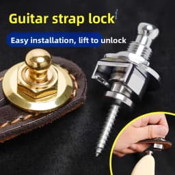 Guitar Strap Lock Button Quick Release Alloy Copper Bass Security Straplocks Buttons Strap Retainer System Guitar Accessories