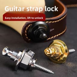 Guitar Strap Lock Button Quick Release Alloy Copper Bass Security Straplocks Buttons Strap Retainer System Guitar Accessories