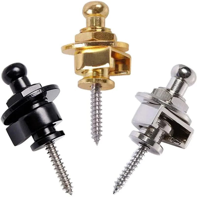 Guitar Strap Lock Button Quick Release Alloy Copper Bass Security Straplocks Buttons Strap Retainer System Guitar Accessories