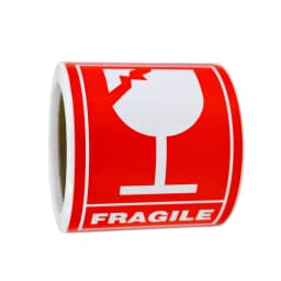 100/200Pcs 2In*3In Fragile Handle with Care Red Logistics Transport Warehouse Storage Warning Stickers Warning Box Packaging Transport Adhesive Labels Warehouse Storage Warning Labels Cups Jars Porcelain Bowls Bottles Fragile Item Warning Logistics Transport Adhesive Label Stickers