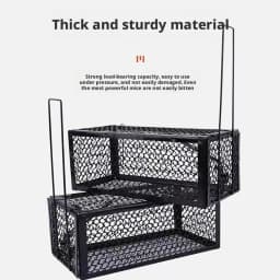 Household Metal Mousetrap Self-locking Mousetrap Safe Firm Iron Net Household Mouse Catcher Indoor Outdoor Rat Trap Rat Cage