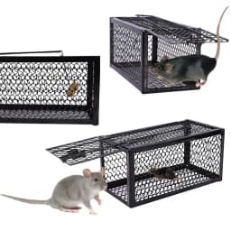 Household Metal Mousetrap Self-locking Mousetrap Safe Firm Iron Net Household Mouse Catcher Indoor Outdoor Rat Trap Rat Cage
