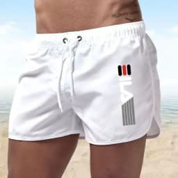 Summer Shorts Men fast drying swim shorts Breathable net fast drying surf beach pants Men's fitness pants Elastic waist shorts