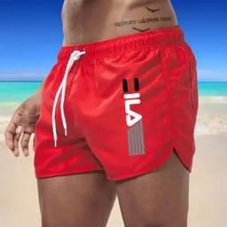 Summer Shorts Men fast drying swim shorts Breathable net fast drying surf beach pants Men's fitness pants Elastic waist shorts