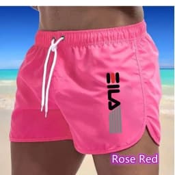 Summer Shorts Men fast drying swim shorts Breathable net fast drying surf beach pants Men's fitness pants Elastic waist shorts