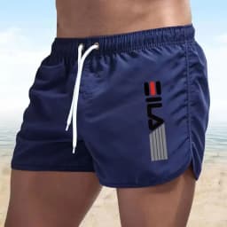 Summer Shorts Men fast drying swim shorts Breathable net fast drying surf beach pants Men's fitness pants Elastic waist shorts
