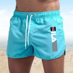 Summer Shorts Men fast drying swim shorts Breathable net fast drying surf beach pants Men's fitness pants Elastic waist shorts