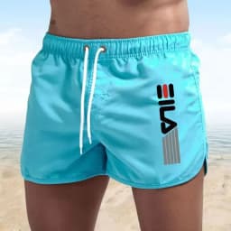 Summer Shorts Men fast drying swim shorts Breathable net fast drying surf beach pants Men's fitness pants Elastic waist shorts