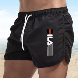 Summer Shorts Men fast drying swim shorts Breathable net fast drying surf beach pants Men's fitness pants Elastic waist shorts