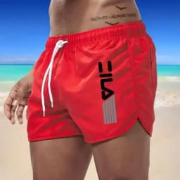 Summer Shorts Men fast drying swim shorts Breathable net fast drying surf beach pants Men's fitness pants Elastic waist shorts