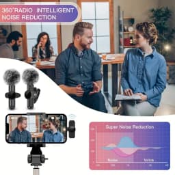 Wireless Lavalier Microphone With Windproof Cover Audio Video Recording Mini Mic For Android Mobile Phone Microphone