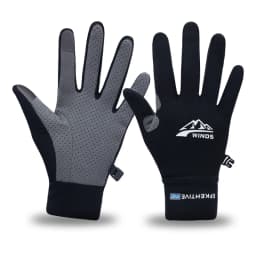 Men's Lightweight Summer Ice Silk Full-Finger Quick-Dry Touchscreen Sports Fishing Sun Protection Driving Cycling Gloves for Wom