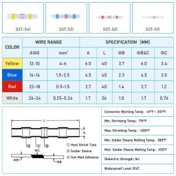 100/120/150/250/300 PCS Solder Seal Wire Connectors Heat Shrink Butt Connectors, Waterproof Insulated Electrical Wire Terminals