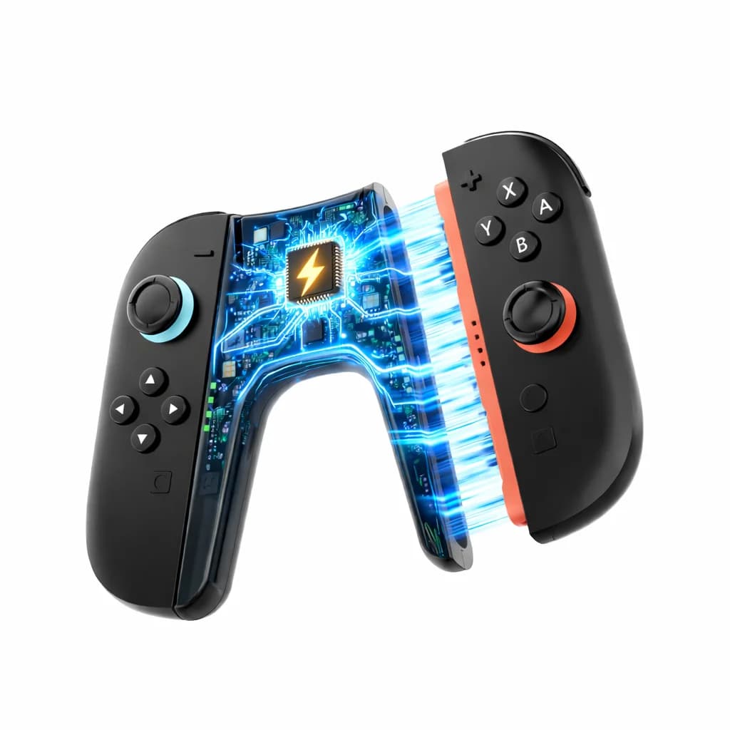 Charging Grip for Switch 2 Joy-Con Controller, Type-C Dual Charging Handle with LED Indicator Grip for Switch 2 Accessories