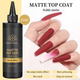BORN PRETTY 250g Super Top Coat Gel Nail Polish Base Gel Matte Top Coat Jelly Gel Rubber Base Gel Soak Off Big Volume Varnish