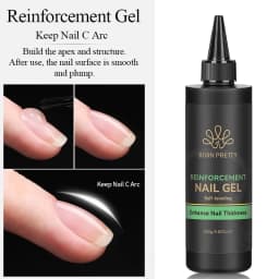 BORN PRETTY 250g Super Top Coat Gel Nail Polish Base Gel Matte Top Coat Jelly Gel Rubber Base Gel Soak Off Big Volume Varnish
