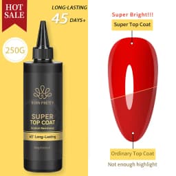 BORN PRETTY 250g Super Top Coat Gel Nail Polish Base Gel Matte Top Coat Jelly Gel Rubber Base Gel Soak Off Big Volume Varnish