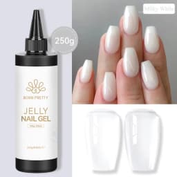 BORN PRETTY 250g Super Top Coat Gel Nail Polish Base Gel Matte Top Coat Jelly Gel Rubber Base Gel Soak Off Big Volume Varnish