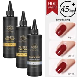 BORN PRETTY 250g Super Top Coat Gel Nail Polish Base Gel Matte Top Coat Jelly Gel Rubber Base Gel Soak Off Big Volume Varnish